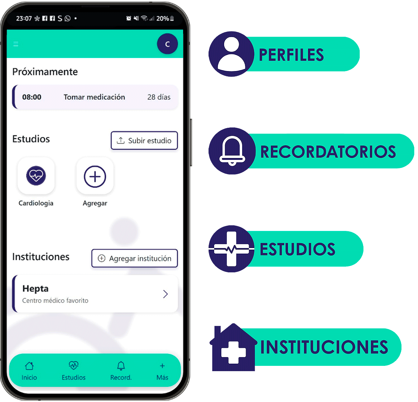 imagen del inicio de la aplicación